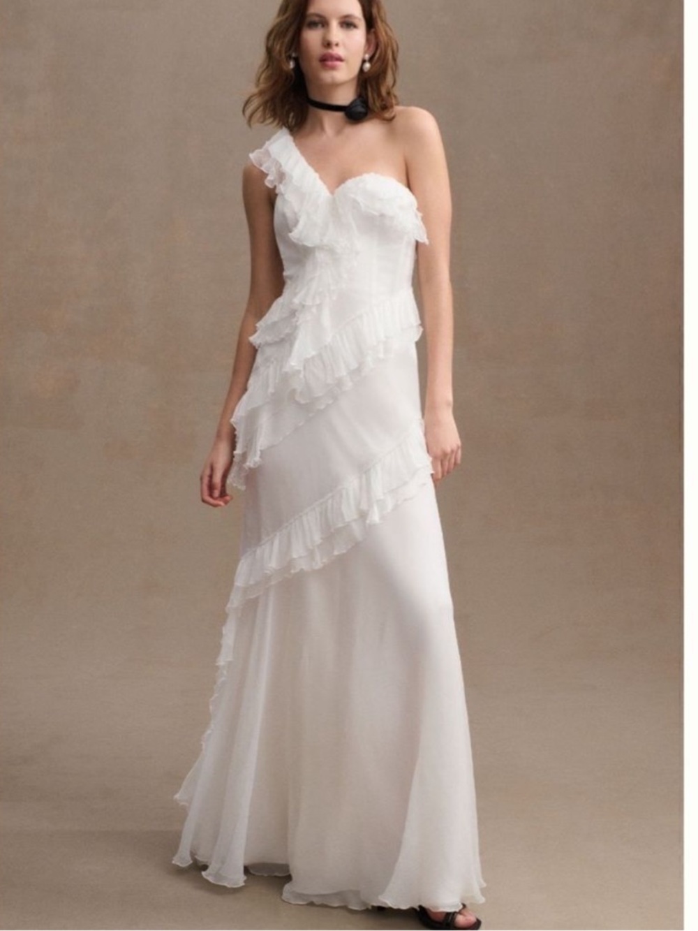 Harlow Gown - One Shoulder White Dress
